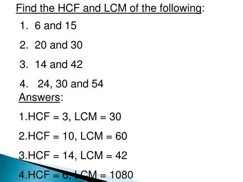 Ppt Highest Common Factor Hcf Powerpoint Presentation Free Download