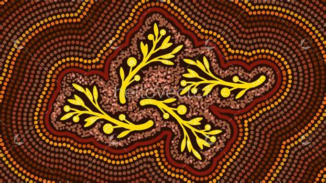 Aboriginal Bush Tucker Art Background Download Graphics And Vectors