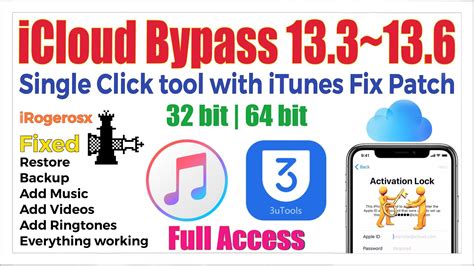 Single Click Icloud Bypass With Itunes Sync Patch Ios 13 3~13 6 No Downgrade No Bootloop