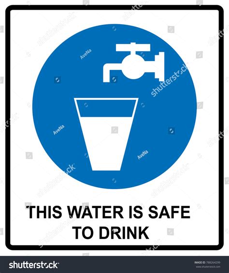 Drinking Water Sign This Water Safe Stock Illustration 788264299 ...