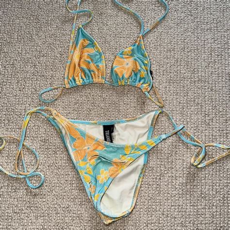 Triangl Bikini Style Vinca Velvet Fabric Color Depop