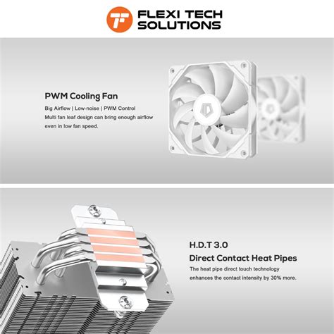 Id Cooling Se Xts Black White Cpu Air Cooler Flexi Tech