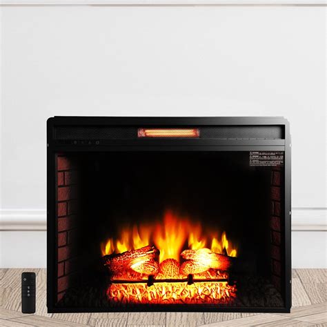 UbesGoo 26" Embedded Electric Fireplace Heater,Flame Electric 1500W Fireplace View Log Flame ...