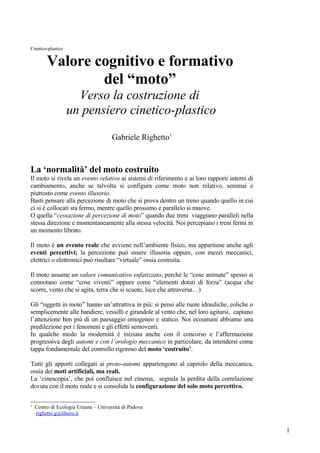 Righetto Pensiero Cineticoplastico Pdf