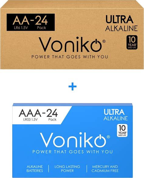 Amazon Voniko Premiun Grade Alkaline Batteries AA Battery 24