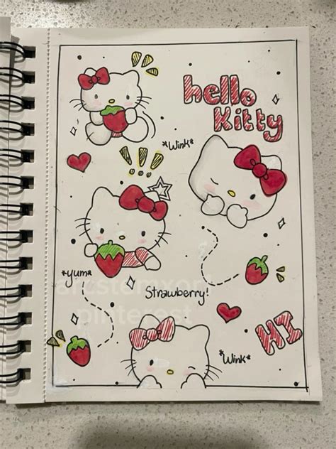 hello kitty sketch drawing 1