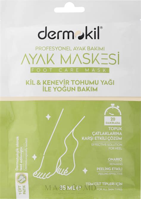 Dermokil Foot Mask Hemp Seed Oil Masc Pentru Picioare Cu Ulei De