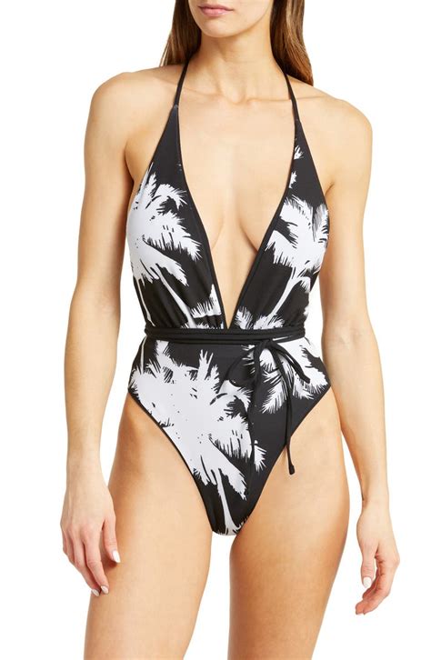 Maaji Jade Safari Plunge One Piece Swimsuit Nordstrom