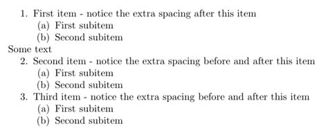 Lists Outlines Package Spacing Tex Latex Stack Exchange