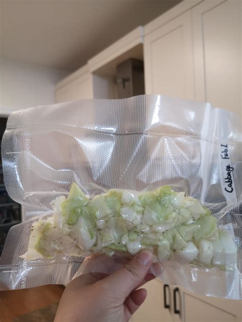 Testing Out My New Vacuum Sealer Cabbage With 2 Salt And A Bit Of