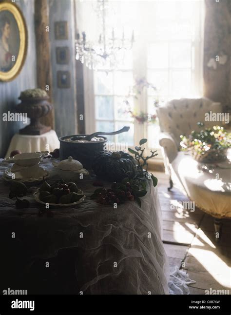 set table decoration stock photo alamy