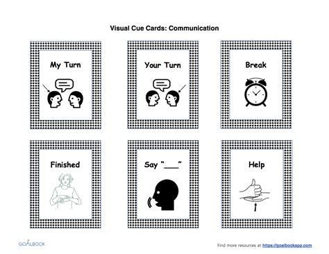 Visual Cue Cards Printable | TUTORE.ORG - Master of Documents