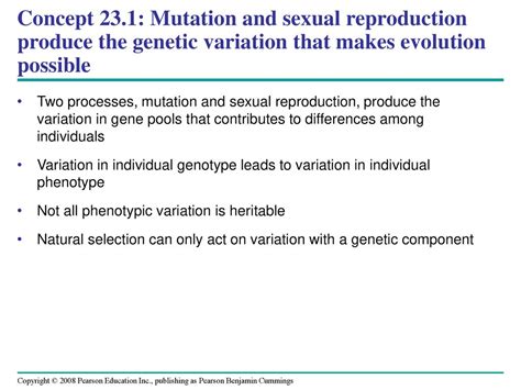 Ap Biology Chapter 23~ The Evolution Of Populations Ppt Download