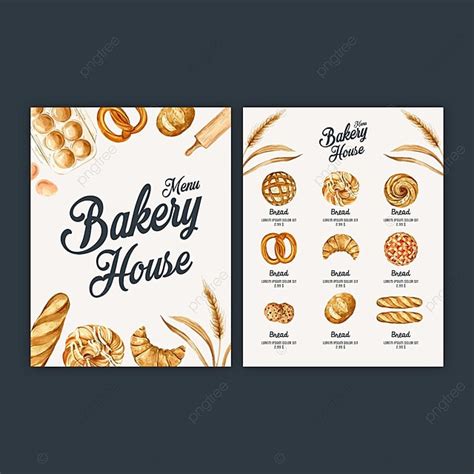 Bakery Menu Template Template Download on Pngtree