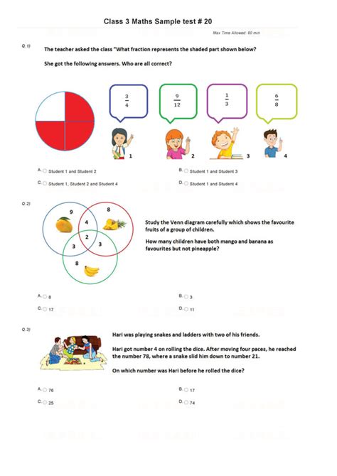 Class 3 Study Material Tagged Imo Worksheets Olympiad Tester