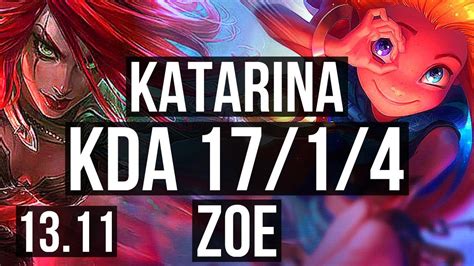 Katarina Vs Zoe Mid Legendary M Mastery Games