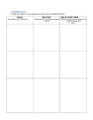 Fillable Online Co Operative Education Work Term Workbook Fax Email