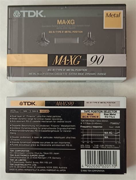 TDK MA XG 90 KASETA MAGNETOFONOWA METAL NOWA 1990 Brwinów Kup