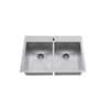 American Standard Edgewater Zero Radius Dual Mount Stainless Steel 33