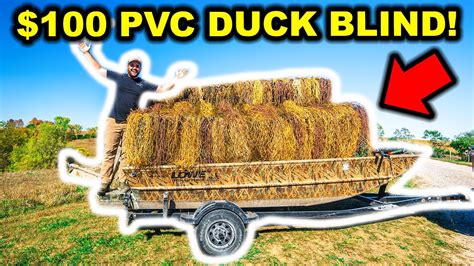 Building A DIY 100 PVC Homemade DUCK Hunting Blind CHALLENGE YouTube