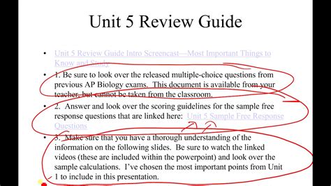 Ap Biology Unit 5 Review Intro Youtube