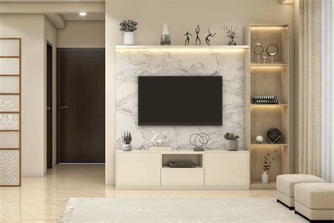 Spacious Contemporary Themed Convenient Tv Unit Design Livspace