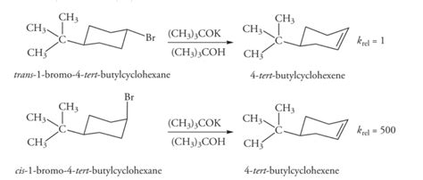 Organic Chemistry Do Tert Butylcyclohexanes With A Leaving Group Locked In The Equatorial