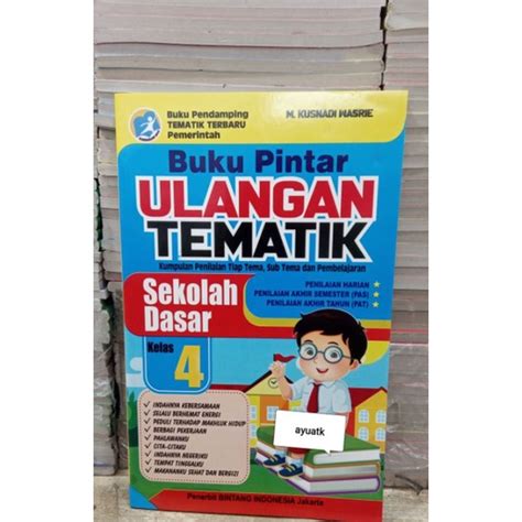 Jual Buku Pintar Ulangan Tematik SD Kelas 4 Shopee Indonesia