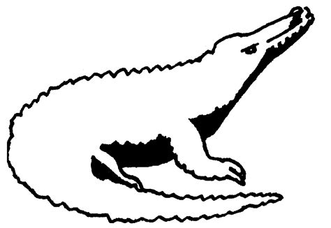 crocodile drawing outline - Clip Art Library