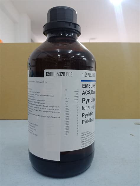 Pyridine For Analysis EMSURE ACS Reag Ph Eur VNK Supply Services