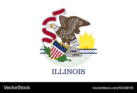 Illinois flag Royalty Free Vector Image - VectorStock