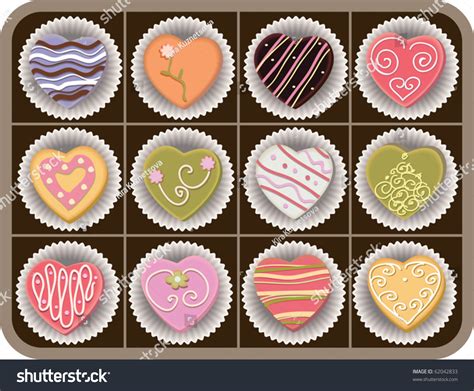 Illustration Of A Box Of Chocolate - 62042833 : Shutterstock