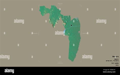 Area Of Ampara District Of Sri Lanka Isolated On A Solid Background