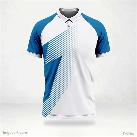 Football Jersey Design white with blue design - imgecart