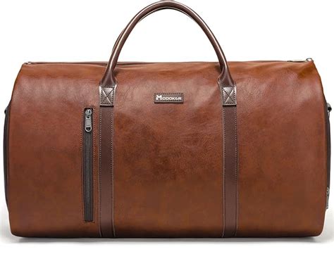 Modoker Convertible Leather Garment Bag Carry On Garment Bags For