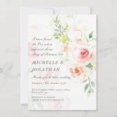 Elegant Blush Pink Floral Christian Wedding Invitation Zazzle