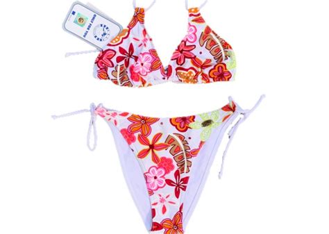 Vintage Bikini Early S Hibiscus Print Hawaiian Trop Gem