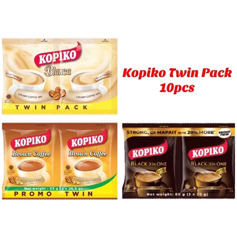 Kopiko Coffee 3in1 Blanca Twin Brown Twin Black Twin 10x2x52g Shopee