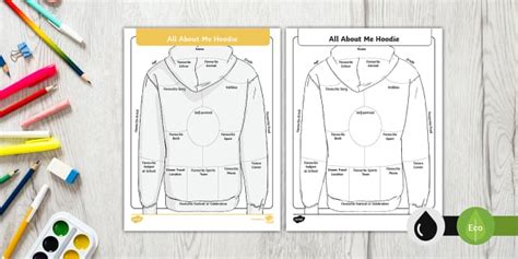 All About Me Hoodie Activity Twinkl