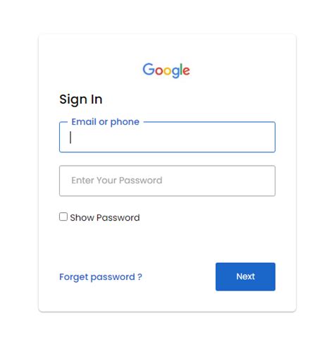 Creating Google Login Form Design in CSS