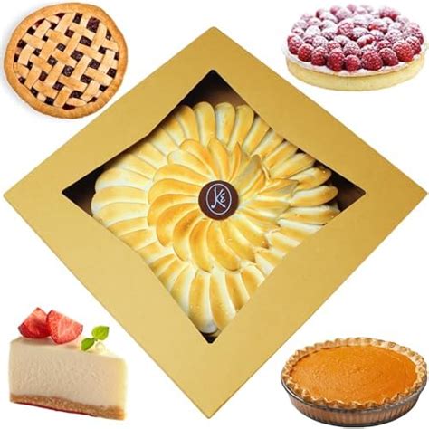 Amazon CHERRY 10 X10 X3 White Bakery Boxes With PVC Window For Pie