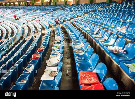 Empty Seats At The Stadium Stock Photo Alamy