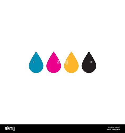 Cmyk Ink Drops Stock Vector Images Alamy