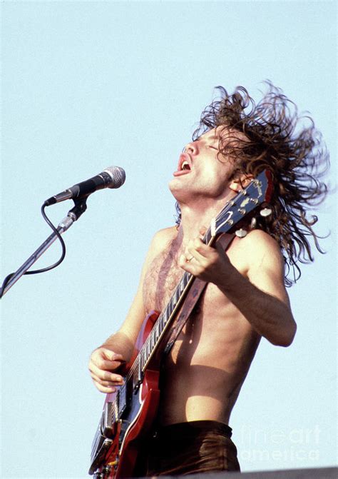 Angus Young AC/DC 1980 Photograph by Chris Walter