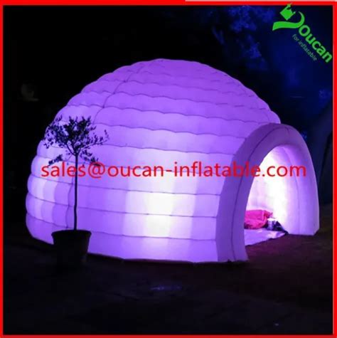 Color changing LED lighted inflatable dome tent igloo tent LED inflatable tent with LED-in Toy ...