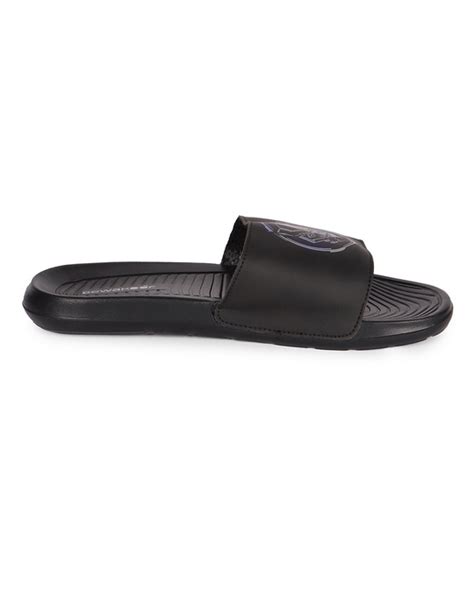 Buy Men S Black Cyberpunk Black Panther Printed Sliders Online In India