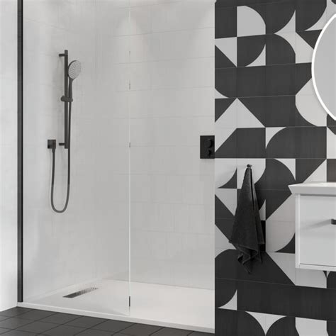 Crosswater Gallery Black Mm Wetroom Screen Sanctuary Bathrooms