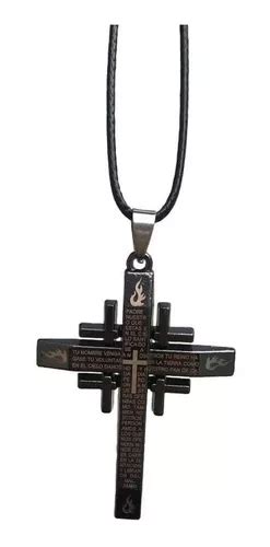 Colar Pingente Cruz Crucifixo Cord O O Pai Nosso Mercadolivre