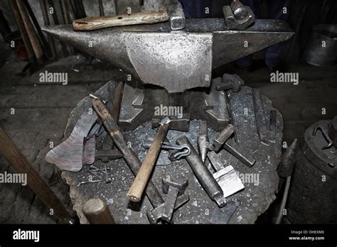 blacksmith tools stock photo  alamy
