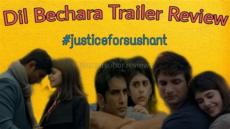 Dil Bechara Trailer REVIEW In Bengali Sushant Singh Rajput A R Rahman